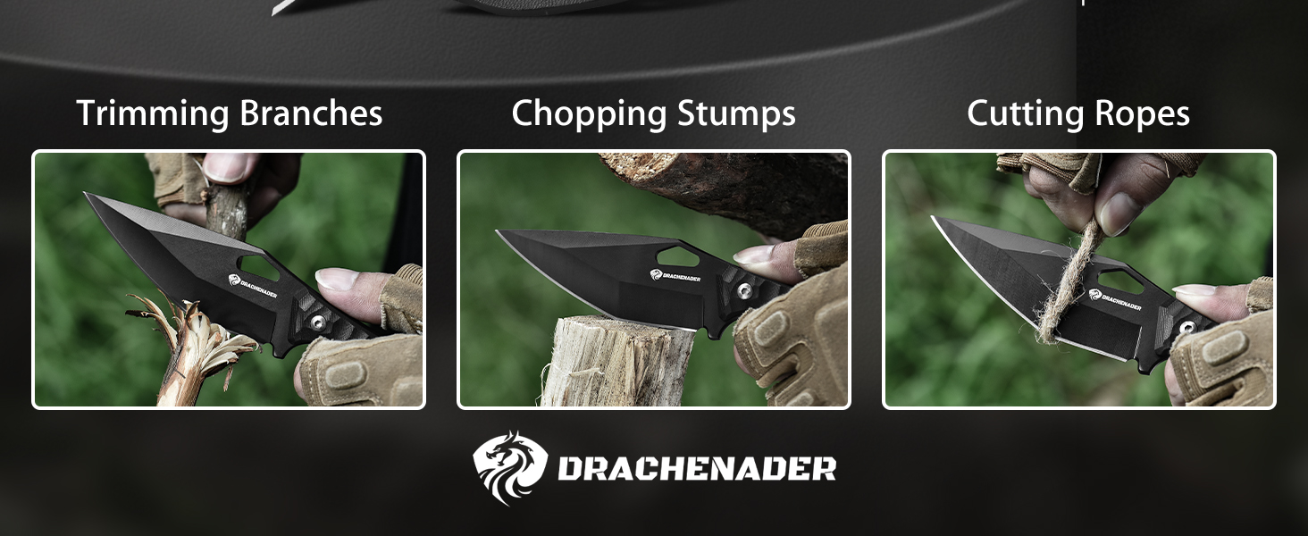 tactical fixed blade knife with sheath