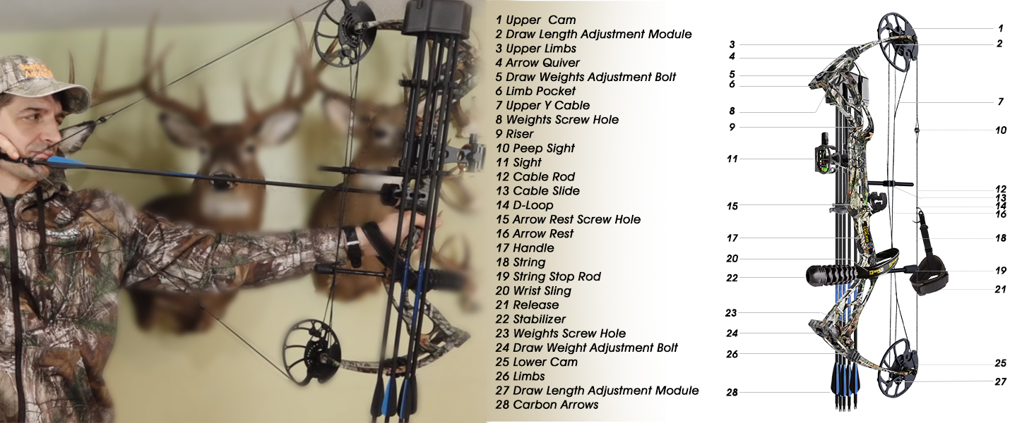 Dragon X8 compound bow parts