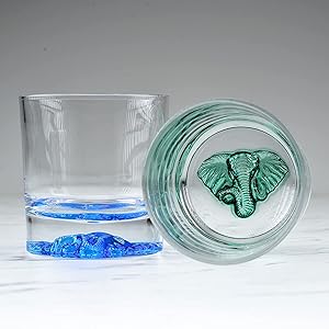 GQ-72JW-4Q80 - Elephant Decor Whiskey Tumbler Glasses